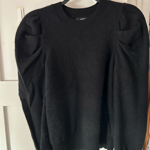 100% cashmere aqua black sweater - Picture 1 of 5